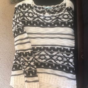 Black and white sweater